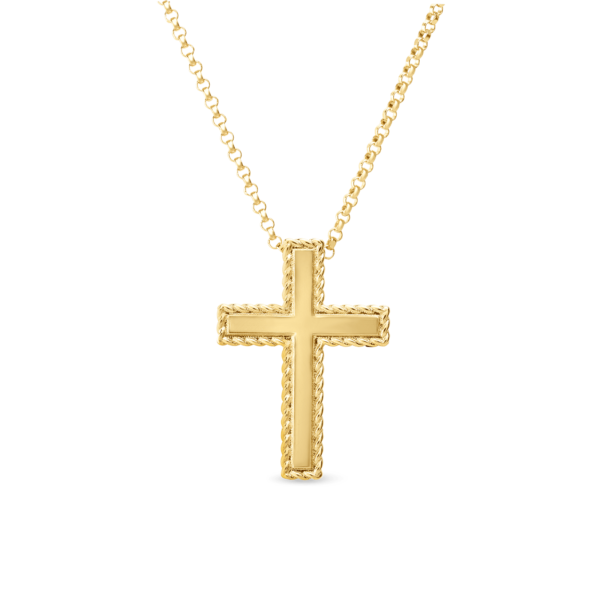 18K Yellow Gold Princess Cross Necklace Carats Mcallen, TX
