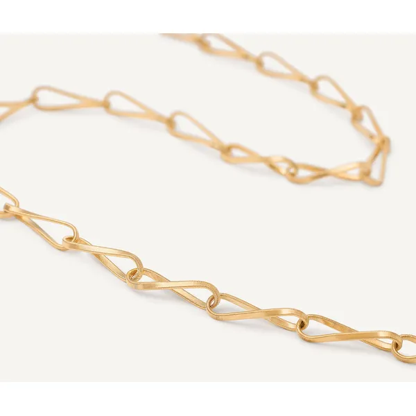 MARCO BICEGO MARRAKECH ONDE 18K Yellow Gold Twisted Coil Link Necklace Image 3 Carats Mcallen, TX