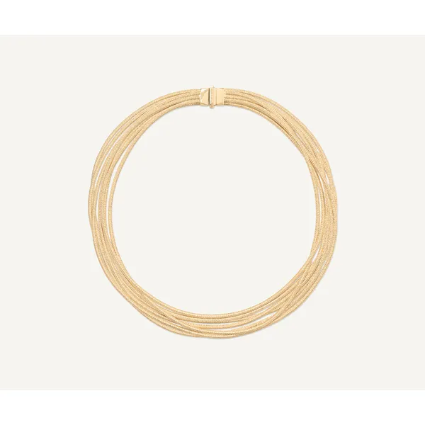 MARCO BICEGO CAIRO 18K Yellow Gold 7-Strand Woven Necklace Carats Mcallen, TX