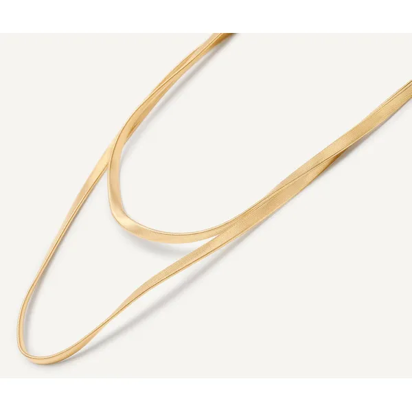 MARCO BICEGO MARRAKECH 18K Yellow Gold Twisted Supreme Long Necklace Image 3 Carats Mcallen, TX