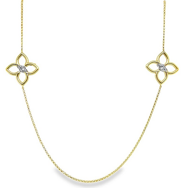 Roberto Coin Yellow Gold Cialoma Necklace with Diamonds Carats Mcallen, TX