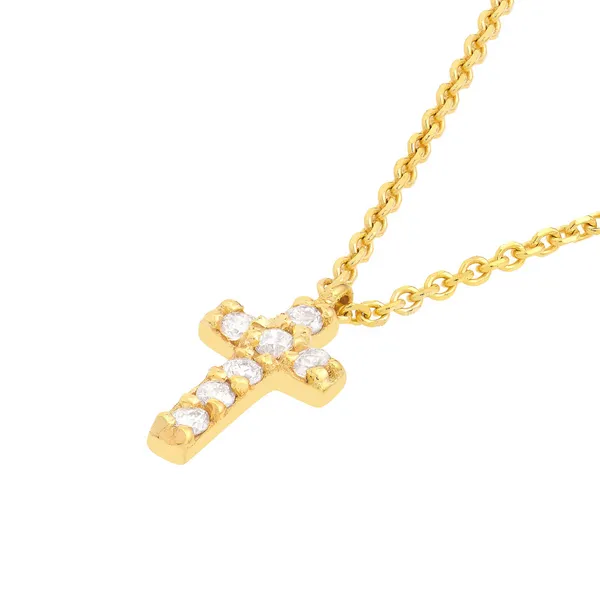 MIDAS Diamond Mini Cross Adjustable Necklace Image 2 Carats Mcallen, TX