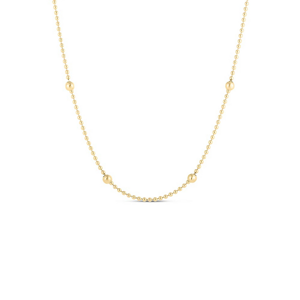 18K Yellow Gold Station Necklace Carats Mcallen, TX