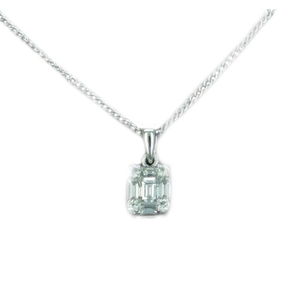 Asher 14K White Gold & Diamond Pendant Necklace Carats Mcallen, TX