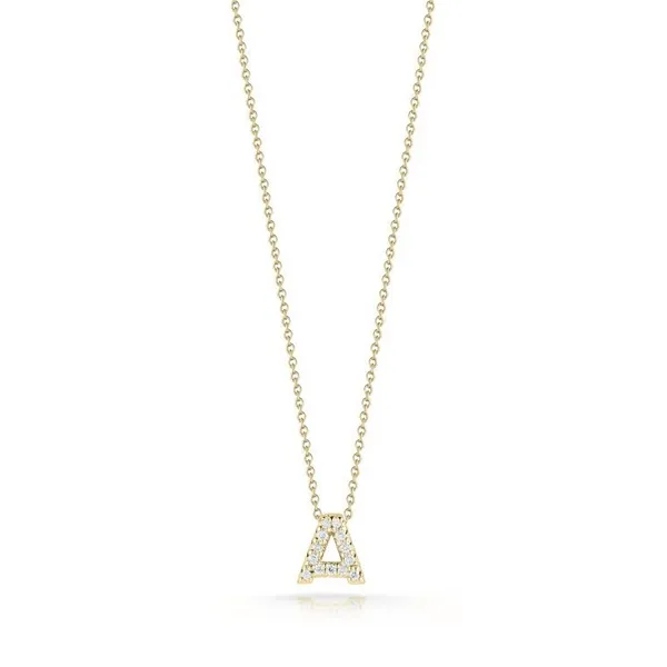18K YELLOW GOLD TINY TREASURES DIAMOND LOVE LETTER “A” NECKLACE Carats Mcallen, TX
