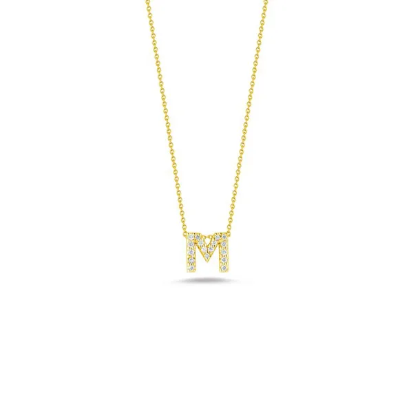 18K YELLOW GOLD TINY TREASURES DIAMOND LOVE LETTER “M” NECKLACE Carats Mcallen, TX