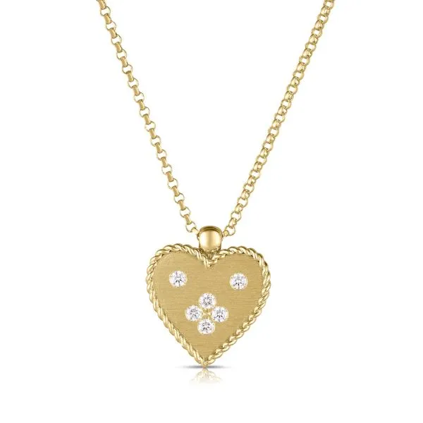18 K YELLOW GOLD VENETIAN PRINCESS HEART NECKLACE Carats Mcallen, TX