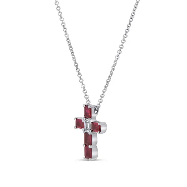 Uneek Icons Collection Cross Ruby Pendant Image 2 Carats Mcallen, TX