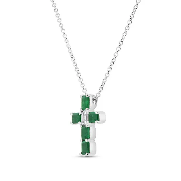 Uneek Icons Collection Cross Emerald Pendant Image 2 Carats Mcallen, TX