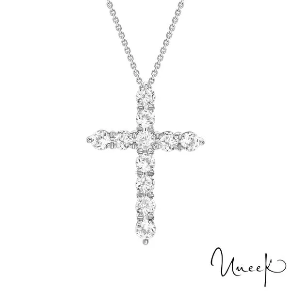 UNEEK 18k White Gold 1.50cttw Diamond Cross Pendant Carats Mcallen, TX