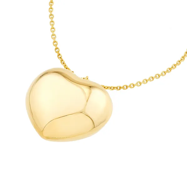 MIDAS LARGE PUFF HEART ON ADJUSTABLE NECKLACE Image 3 Carats Mcallen, TX