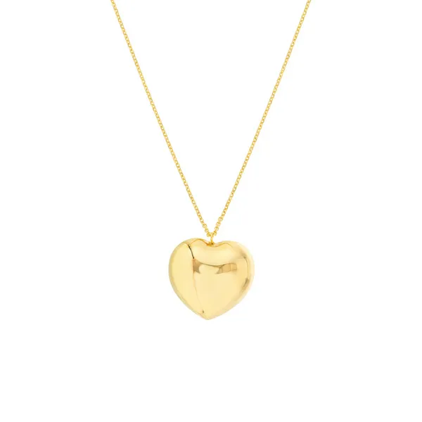 MIDAS LARGE PUFF HEART ON ADJUSTABLE NECKLACE Carats Mcallen, TX