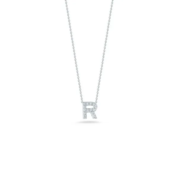 ROBERTO COIN 18K WG DIAMOND LOVE LETTER 