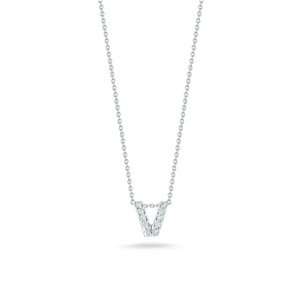 ROBERTO COIN 18K WG Diamond Love Letter 