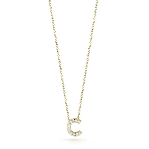 18K YELLOW GOLD TINY TREASURES DIAMOND LOVE LETTER “C” NECKLACE Carats Mcallen, TX