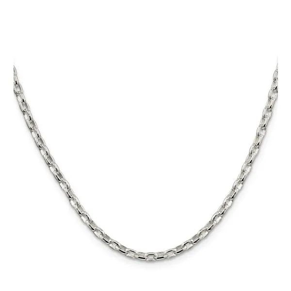 Sterling Silver 3.2mm Oval Fancy Rolo Chain Image 2 Carats Mcallen, TX