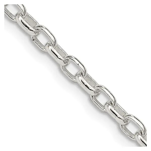 Sterling Silver 3.2mm Oval Fancy Rolo Chain Carats Mcallen, TX