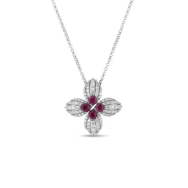 ROBERTO COIN 18K DIA RUBY LOVE IN VERONA NK Carats Mcallen, TX