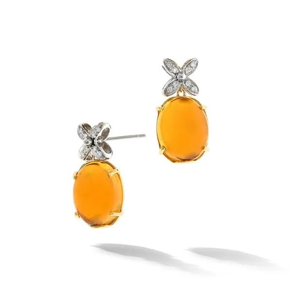 MARCO BICEGO 18K GOLD YELLOW QUARTS &DIAM EARRINGS Carats Mcallen, TX