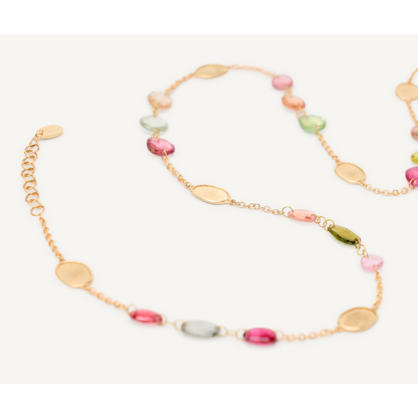 LUNARIA 18K Yellow Gold Long Tourmaline Necklace Image 3 Carats Mcallen, TX