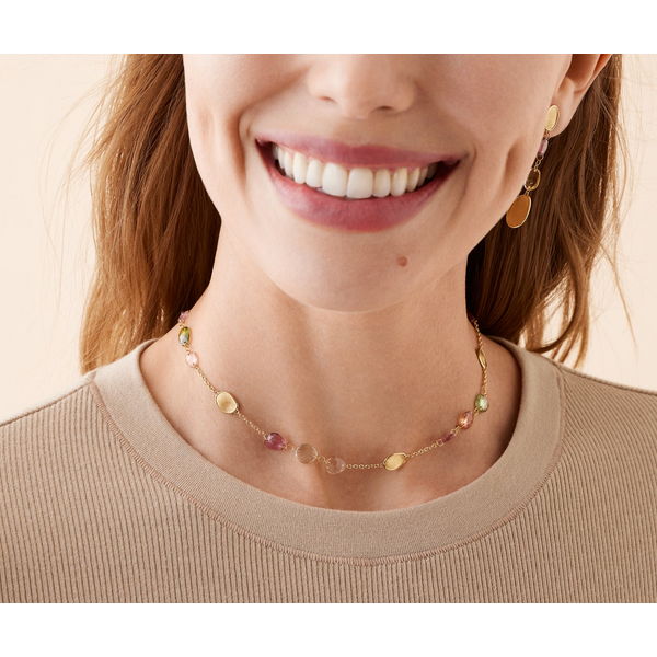 LUNARIA 18K Yellow Gold Tourmaline Necklace Image 2 Carats Mcallen, TX