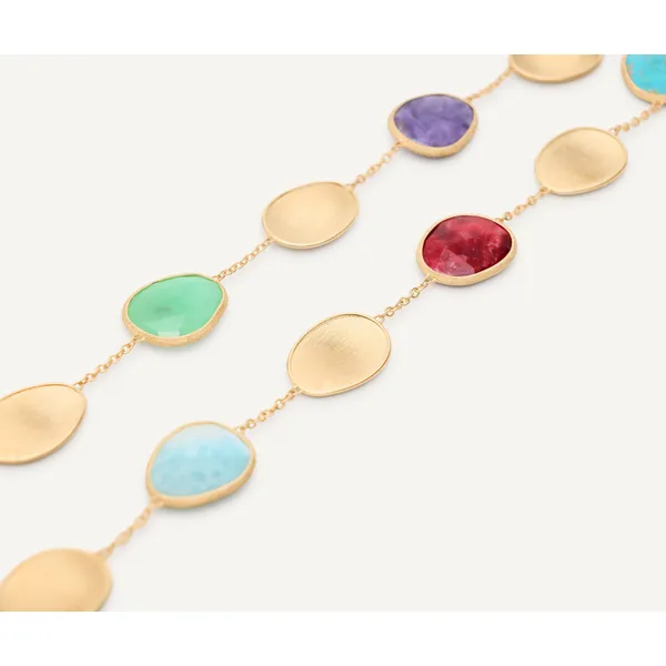 Lunaria 18K Yellow Gold Collar Necklace with Mixed Gemstones Image 3 Carats Mcallen, TX