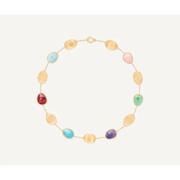 Lunaria 18K Yellow Gold Collar Necklace with Mixed Gemstones Carats Mcallen, TX