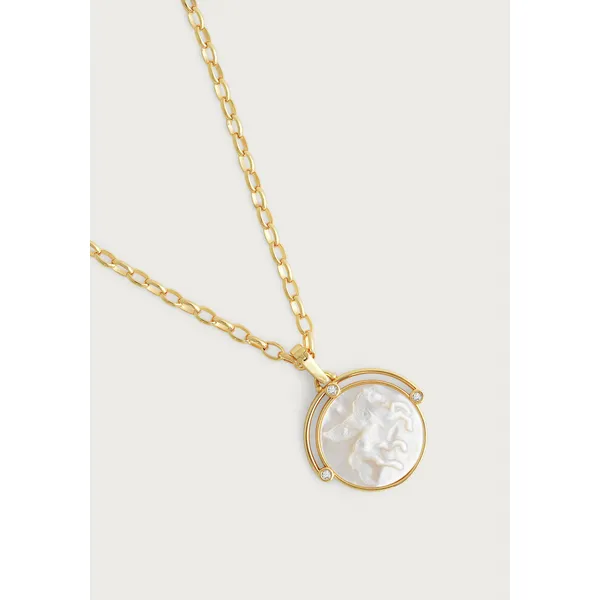 Anabel Aram Pegasus Pearl Coin Pendant Necklace Carats Mcallen, TX