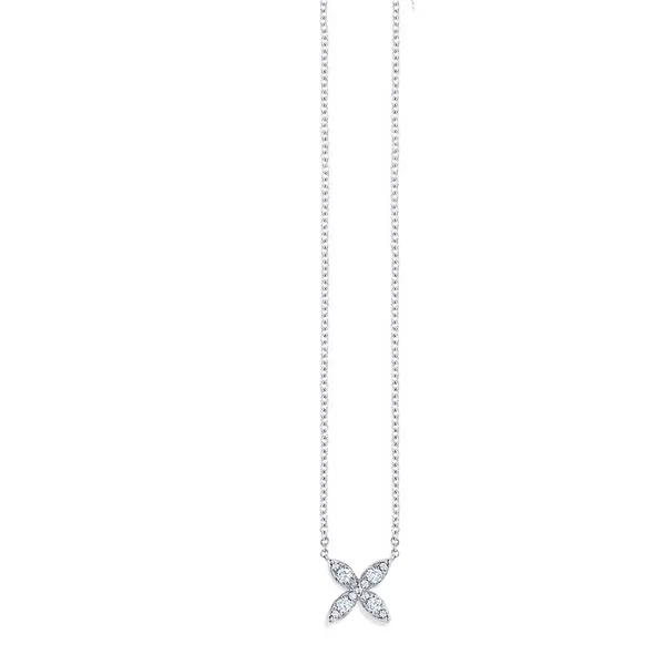 KWIAT SUNBURST X PENDANT IN 18 K WHITE GOLD Carats Mcallen, TX