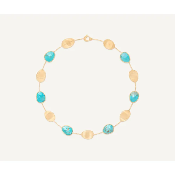 Marco Bicego 18K Yellow Gold Collar Necklace with Turquoise Carats Mcallen, TX