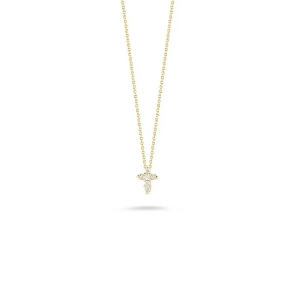 ROBERTO COIN 18K Y DIA BABY CROSS NECKLACE Carats Mcallen, TX