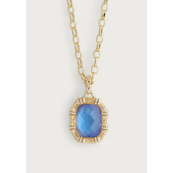 Bamboo With Stone Pendant Necklace - Gemstones Carats Mcallen, TX