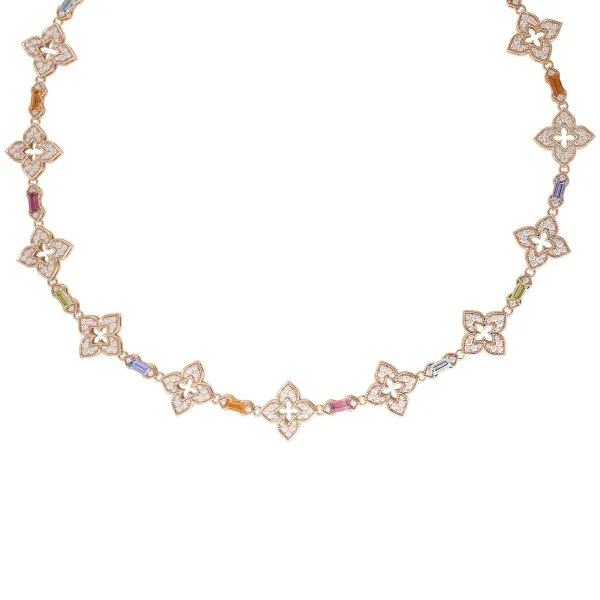 ROBERTO COIN 18K DIA RUBY CITRINE BTOP TANZANITE NECKLACE Carats Mcallen, TX