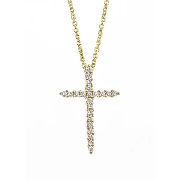 ROBERTO COIN 18K Y DIA SILVER CROSS Carats Mcallen, TX