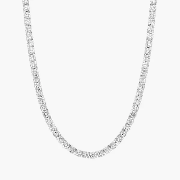 ROUND DIAMOND FOUR PRONG LINE NECKLACE IN PLATINUM Carats Mcallen, TX