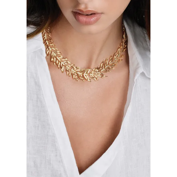 Anabel Aram Palm Leaves Necklace Image 2 Carats Mcallen, TX