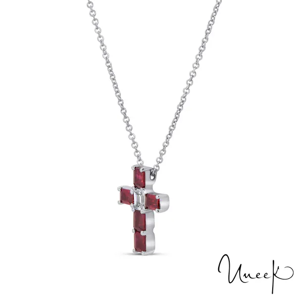 Uneek Icons Collection Cross Ruby Pendant Image 2 Carats Mcallen, TX