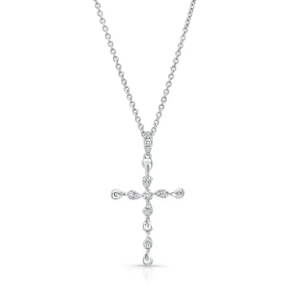 UNEEK 14K WHITE GOLD CROSS NECKLACE Carats Mcallen, TX