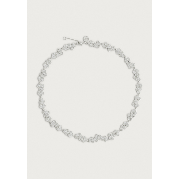 ANABEL ARAM Orchid White Pavé Necklace, Silver Carats Mcallen, TX