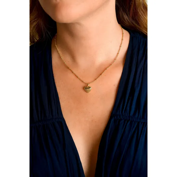 ANABEL ARAM HEART SMALL LOCKET NECKLACE Image 3 Carats Mcallen, TX