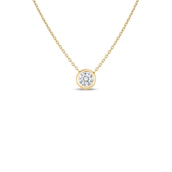 18K Yellow Gold .19 Carat Diamond Station Necklace Carats Mcallen, TX