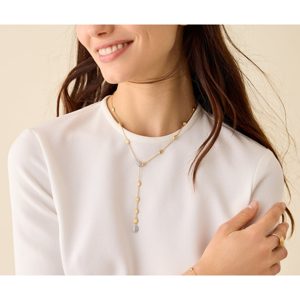 Siviglia 18K Yellow Gold Lariat with Diamond Accents Image 2 Carats Mcallen, TX