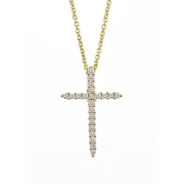 ROBERTO COIN 18K YELLOW GOLD DIAMOND CROSS Carats Mcallen, TX