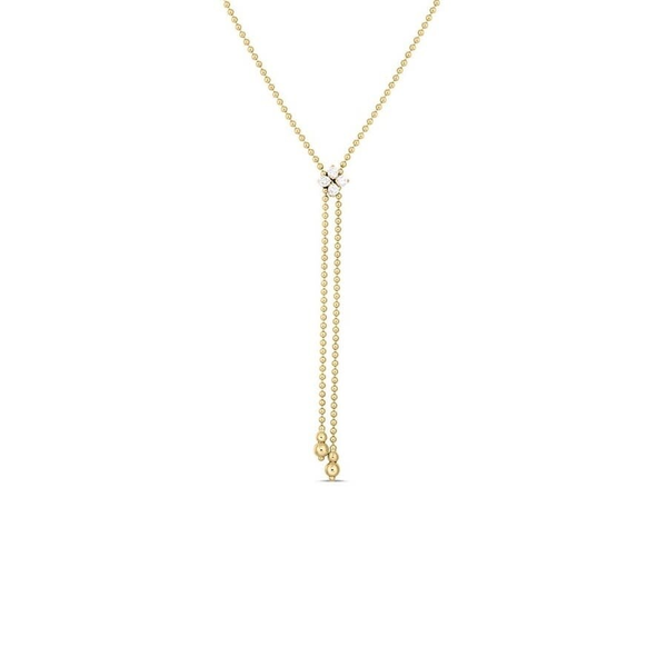 ROBERTO COIN LOVE IN VERONA DIAMOND FLOWER LARIAT NECKLACE Carats Mcallen, TX