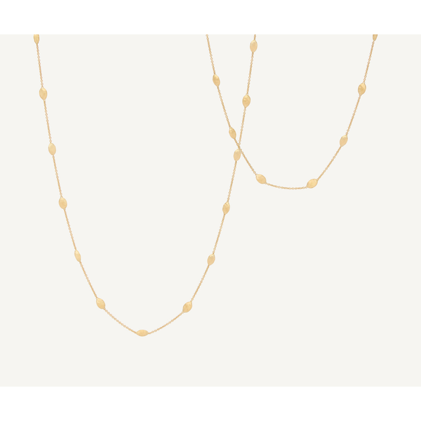 Siviglia 18K Yellow Gold Long Necklace with Small Bean Image 4 Carats Mcallen, TX