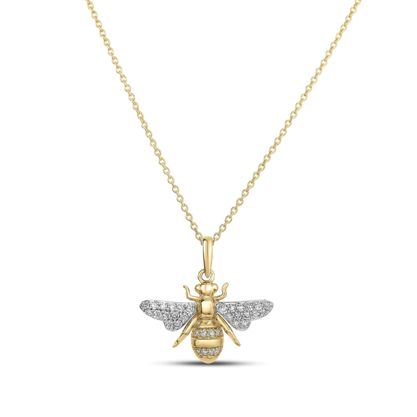 ROBERTO COIN 18K YELLOW AND WHITE GOLD BUMBLE BEE NECKLACE Carats Mcallen, TX
