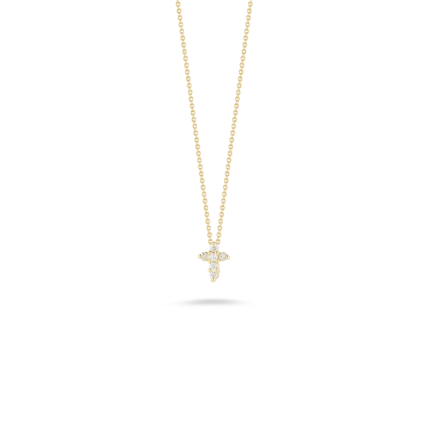 ROBERTO COIN 18 K WHITE GOLD BABY CROSS NECKLACE Carats Mcallen, TX