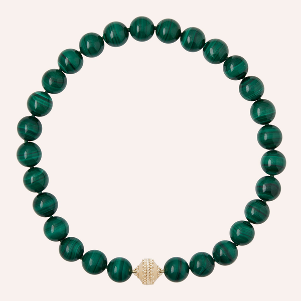 Victoire 14mm Green Malachite Necklace Carats Mcallen, TX