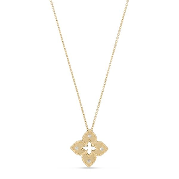 ROBERTO COIN 18K Y DIA PETITE VENETIAN NECKLACE Carats Mcallen, TX