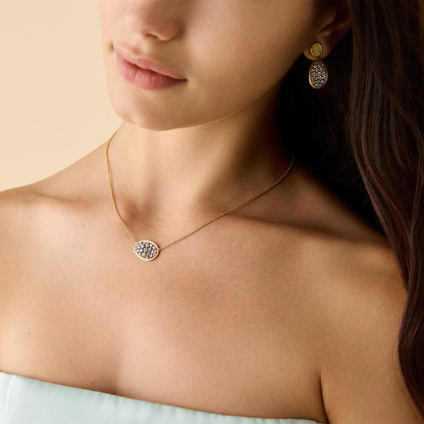 Marco Bicego Lunaria Diamond Pavé Pendant Necklace Image 2 Carats Mcallen, TX